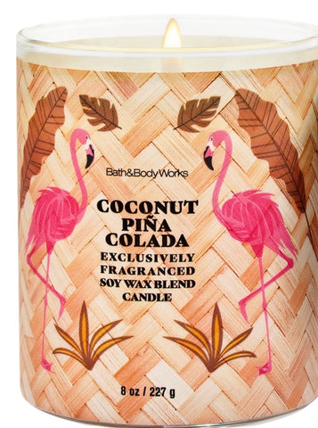 Bath & Body Works Coconut Pina Colada  Single Wick Candles