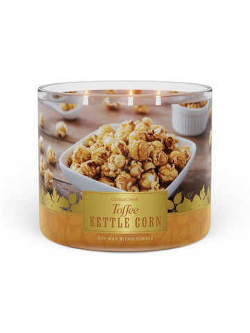 Goose Creek Toffee Kettle Corn 3 Wick Candle